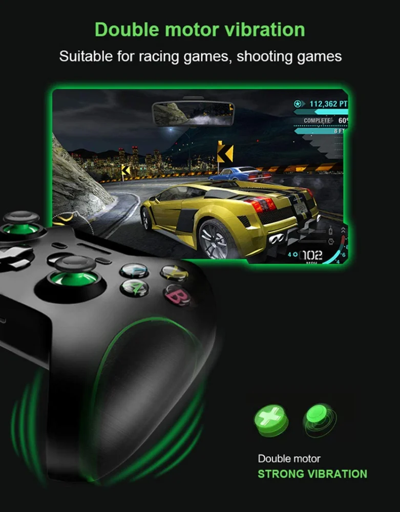 Imagem 5 de 5 do produto Controle Sem Fio Para PC Com Adap Compatível X Box One S  X