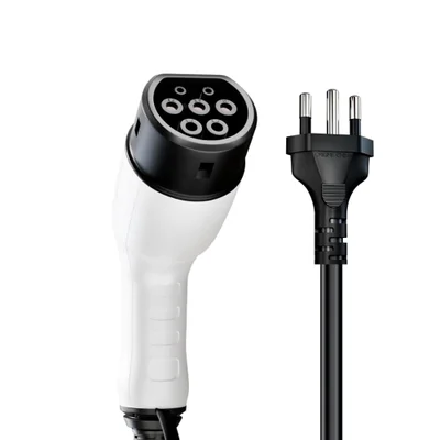 Carregador Portátil 4.4kw Para Veículos Elétricos, 20a, Conector Tipo 2, Tela Lcd, Bivolt, Resistente À Água