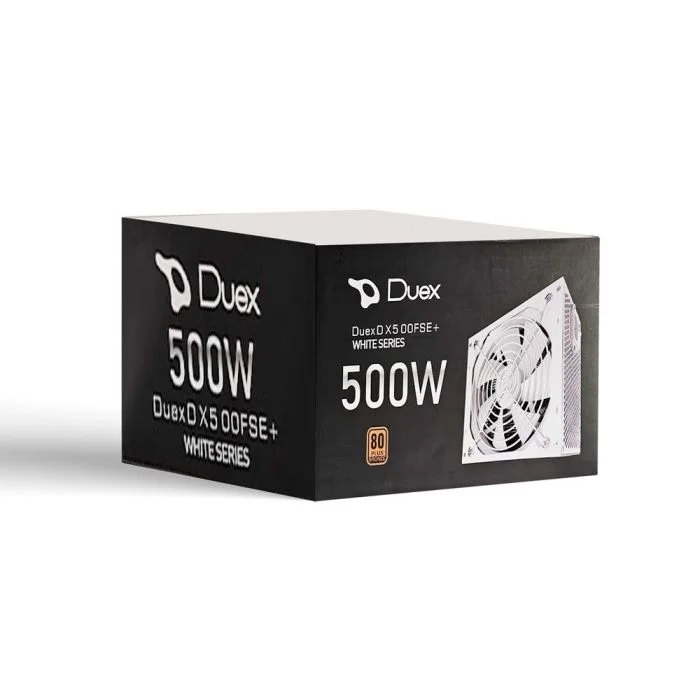 Imagem 2 de 4 do produto Fonte De Alimentação Duex Dx 500fse+ 80 Plus Bronze Pfc Ativo Full Modular C/ Cabo - Dx500fse++ White