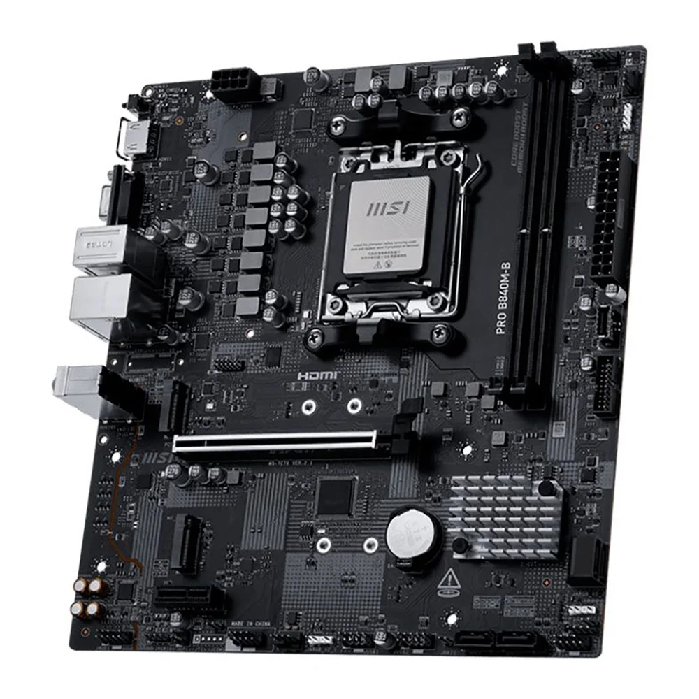 Imagem 2 de 5 do produto Placa Mae Msi Pro B840m-b - Amd Ryzen Am5 - Ddr5 - Matx - M.2 Nvme - Vga/hdmi