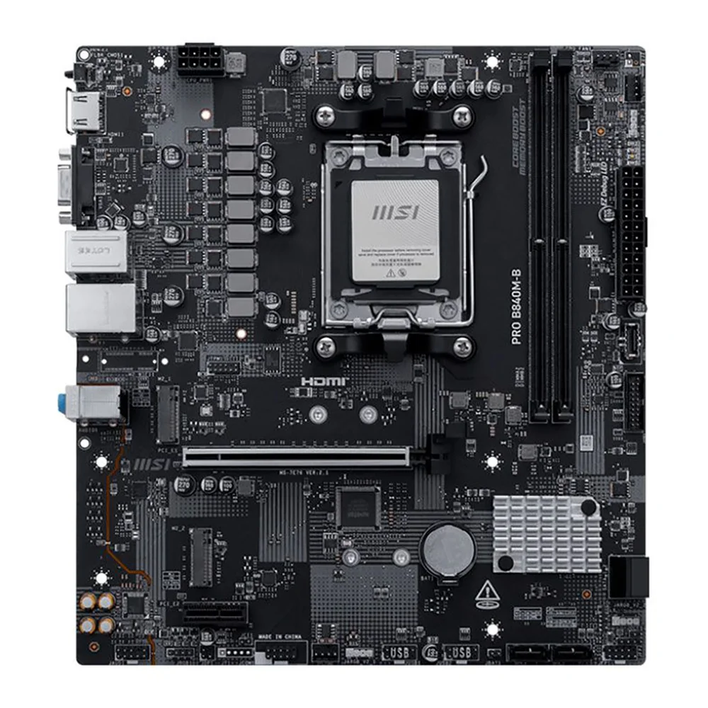 Imagem 4 de 5 do produto Placa Mae Msi Pro B840m-b - Amd Ryzen Am5 - Ddr5 - Matx - M.2 Nvme - Vga/hdmi