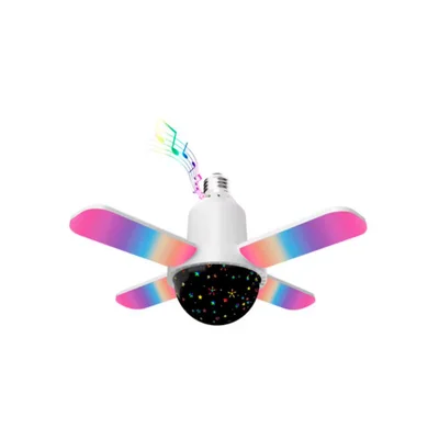 Lâmpada LED RGB Bluetooth 24w Com Som Integrado Controle Remoto Iluminação E Música - Estrelado