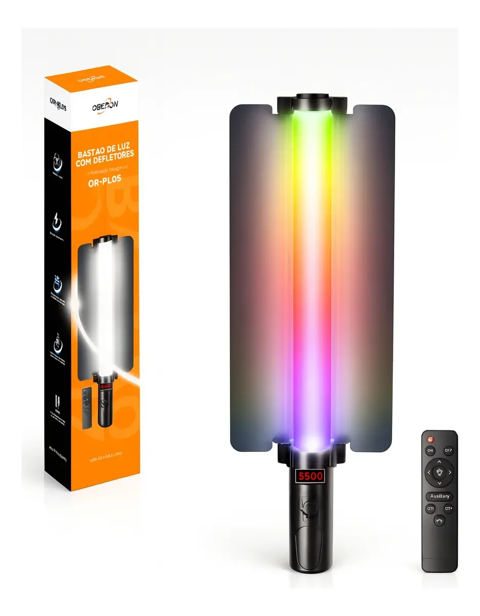 Bastão De LED Iluminação Foto Recarregável C/controle Remoto