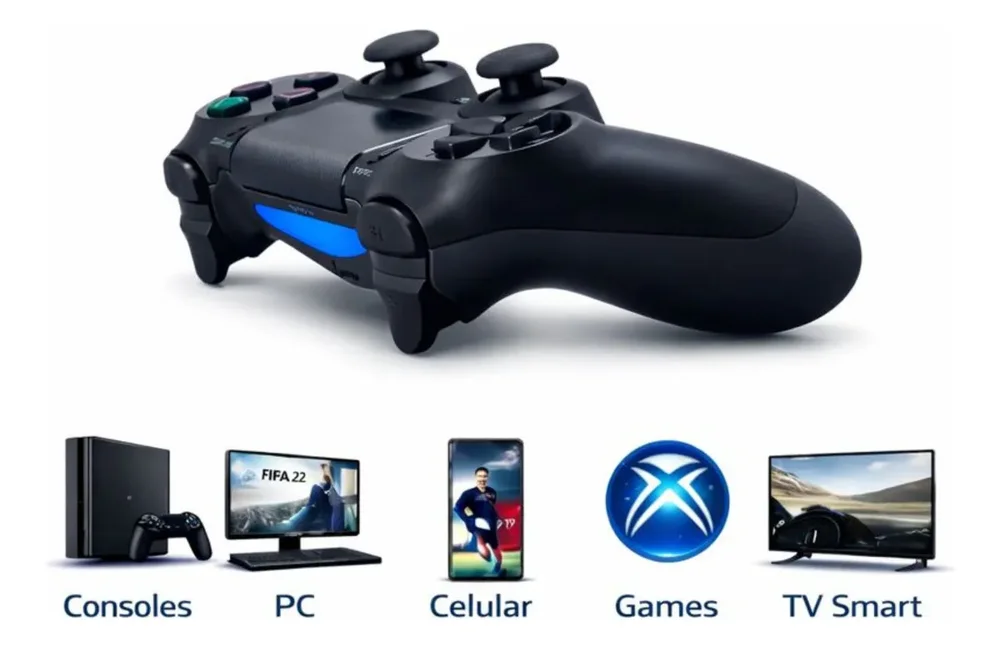 Imagem 4 de 4 do produto Controle Sem Fio Compativel Com Ps4 PC Celular Preto Leon Gts