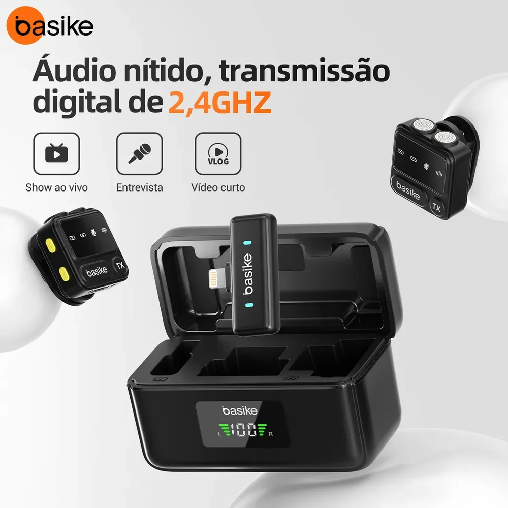 Imagem 2 de 5 do produto Microfone Lapela Anti-ruído Conector Lightning Para Iphone