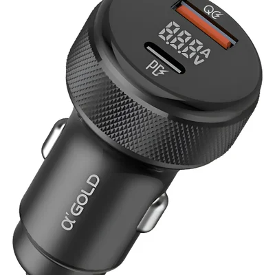 Carregador Veicular Turbo 60w 9.1a Qc4.0 Usb + Tipo C Preto