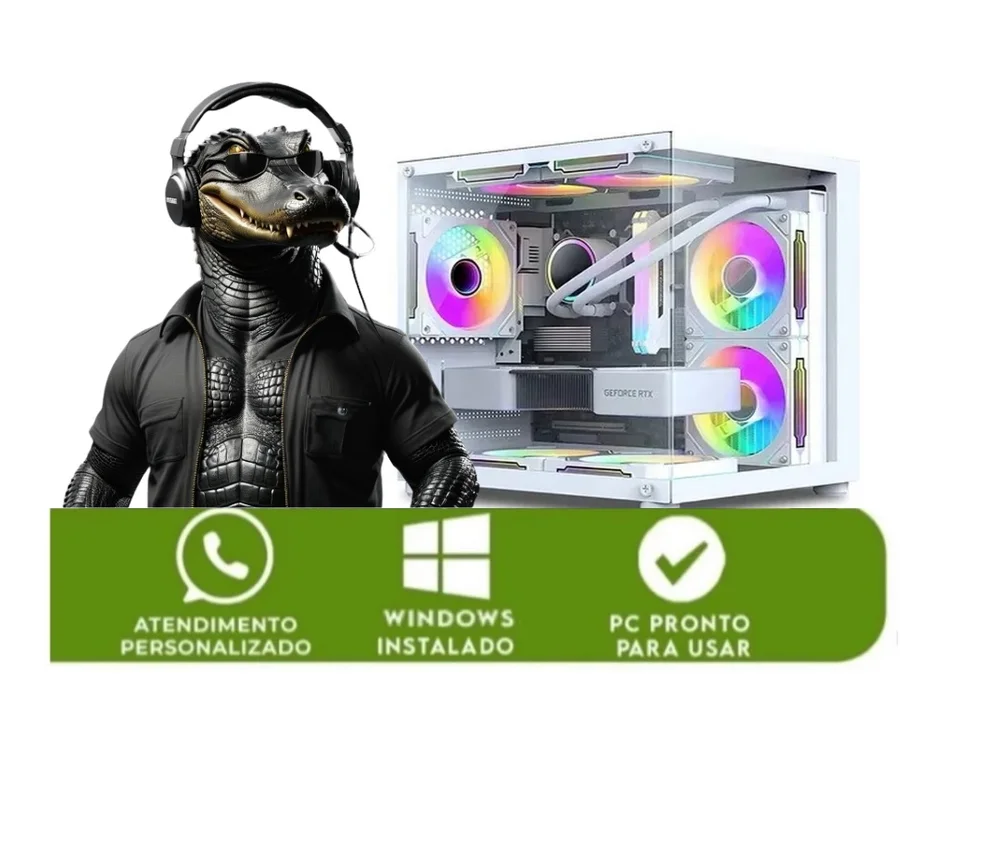 PC Gamer Branco Intel i7 Placa De Vídeo Gt 730 4gb Memoria Ram 16gb SSD 240GB - view 2