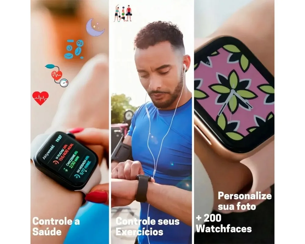 Imagem 4 de 5 do produto Relógio Smartwatch T900 Ultra 49mm Nfc + 2 Pulseiras Preto