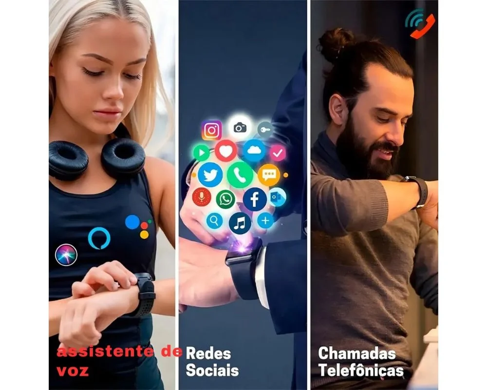 Imagem 5 de 5 do produto Relógio Smartwatch T900 Ultra 49mm Nfc + 2 Pulseiras Preto
