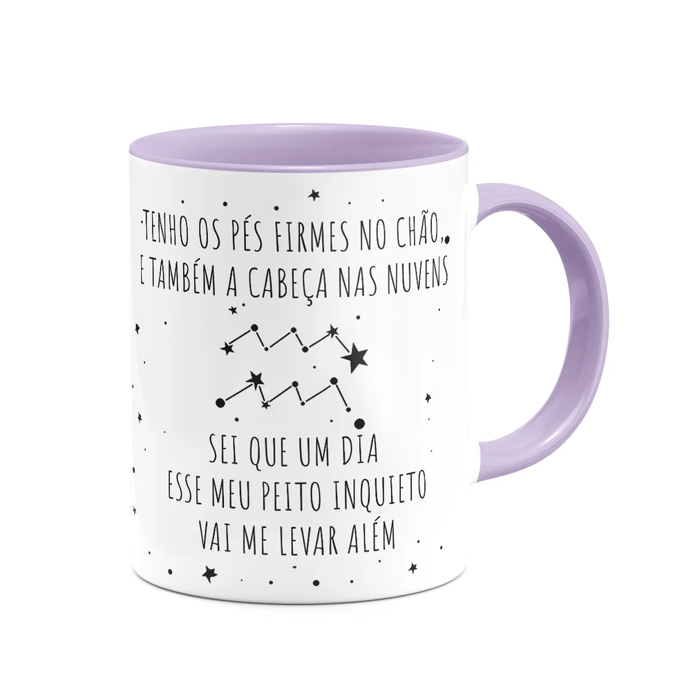 Imagem 2 de 4 do produto Caneca Signos Cartoon - Ela É De Aquário - B-lilac - M2