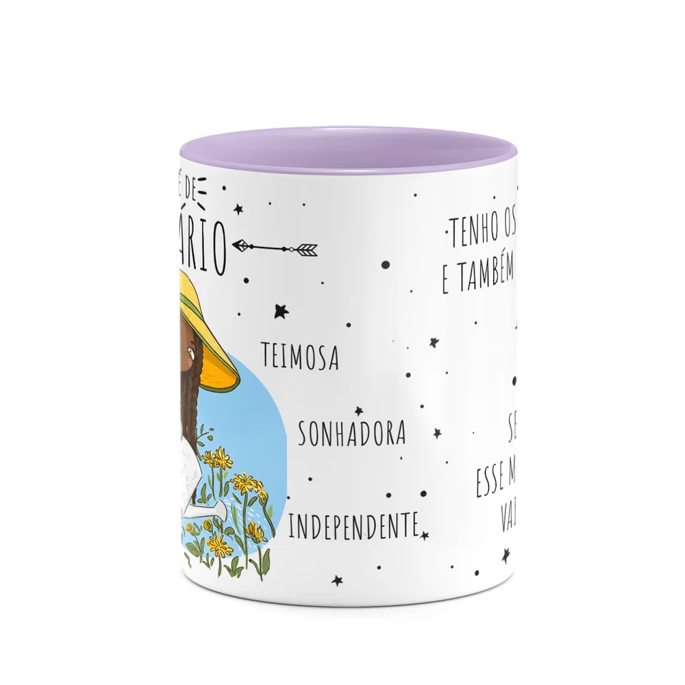 Imagem 3 de 4 do produto Caneca Signos Cartoon - Ela É De Aquário - B-lilac - M2