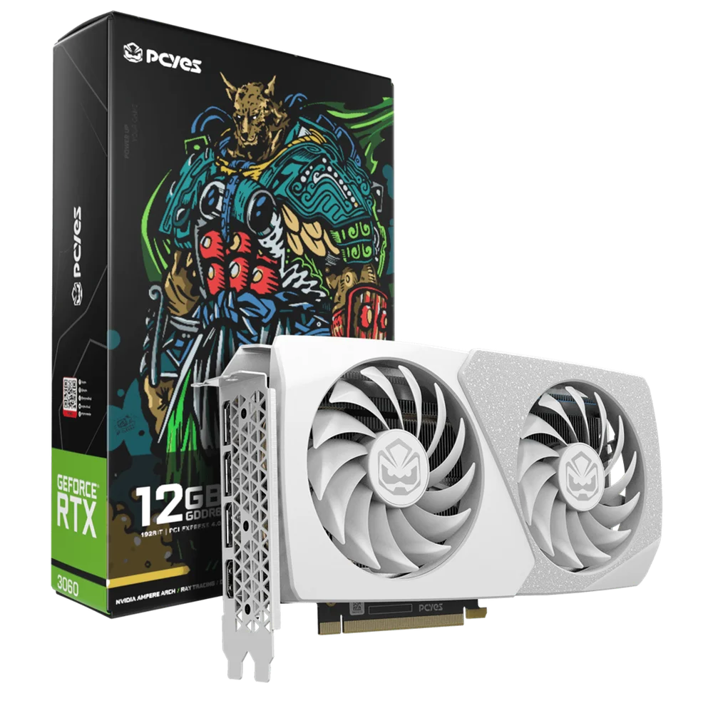 Placa De Video RTX 3060 12gb Ddr6 192bits PCyes Branca