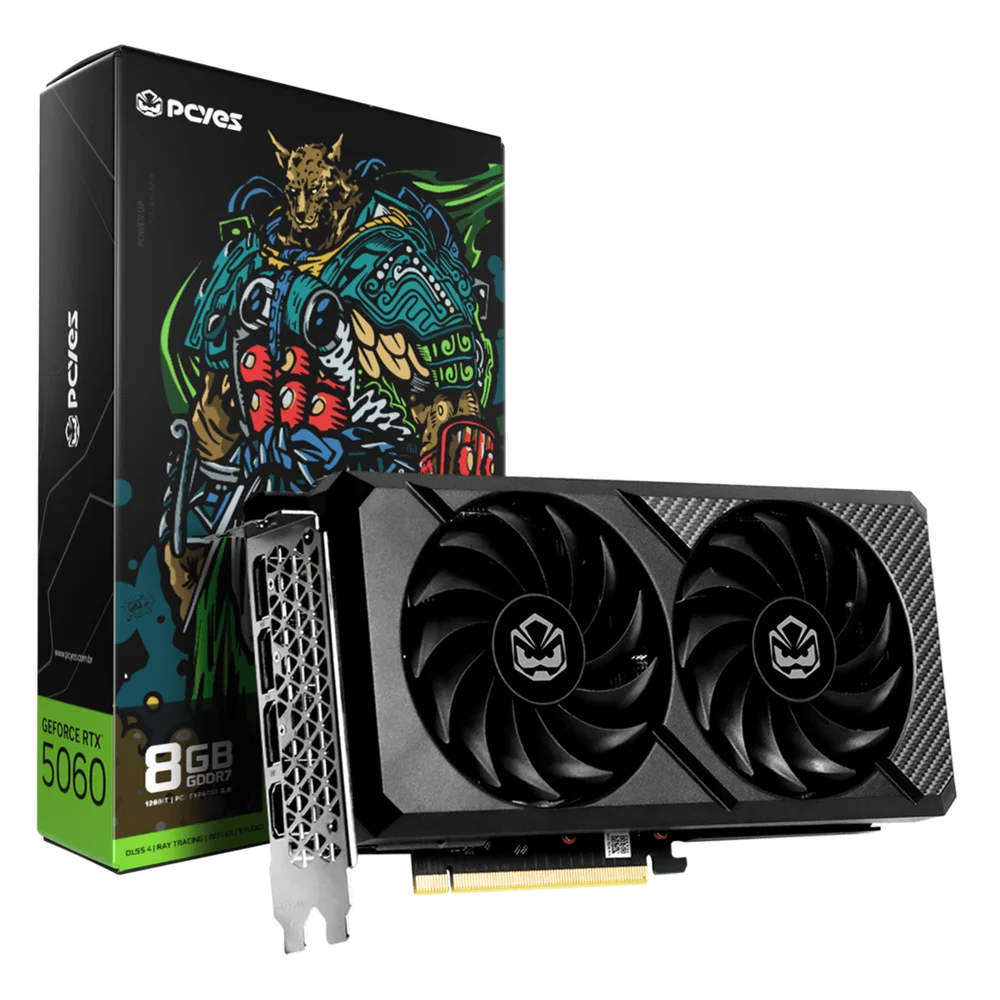 Placa De Video RTX 5060 PCyes 8GB Gddr7 PvRTX5060b2f128