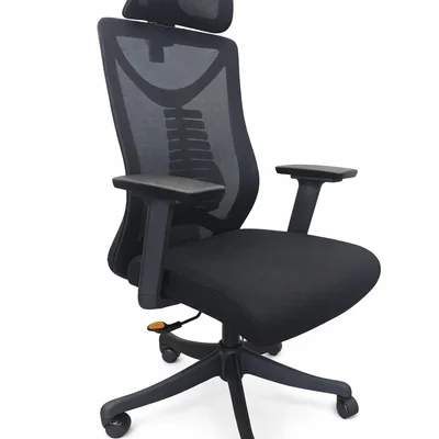 Cadeira Presidente Tela Vrt-40 Relax 3d Apoio Cabeça Preta