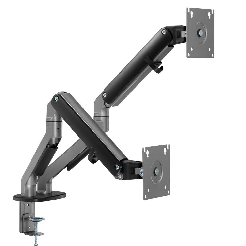 Suporte Monitor Articulado Elements Axion Duplo - Preto