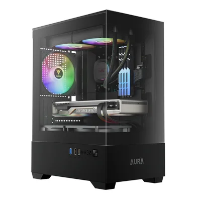 Gabinete Gamer Gamdias Aura Gc9m Elite 3 Fans S/fonte Micro Atx Preto