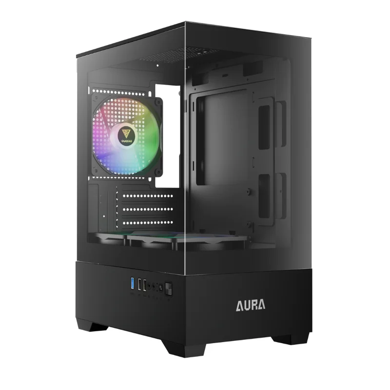 Imagem 4 de 5 do produto Gabinete Gamer Gamdias Aura Gc9m Elite 3 Fans S/fonte Micro Atx Preto