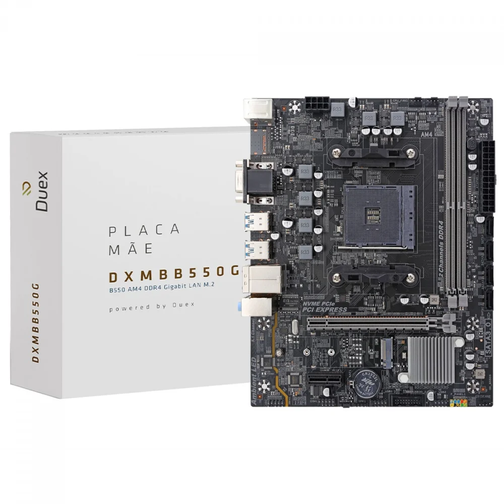 Placa Mãe Duex Oem Dxmbb550g Bulk, Am4, Ddr4, Micro Atx, Dxmbb550sbulk 4