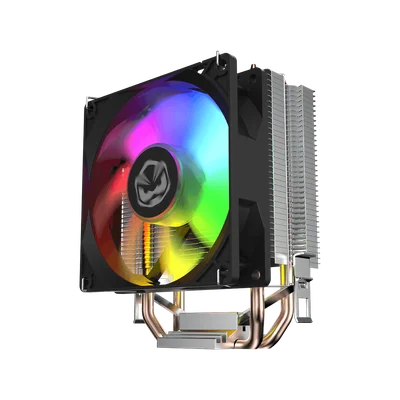 Cooler Para Processador PCyes Tundra 90 Black Vulcan LED Rainbow Tdp 115w - Actbka90