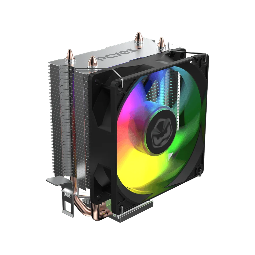 Cooler Para Processador PCyes Tundra 90 Black Vulcan LED Rainbow Tdp 115w - Actbka90