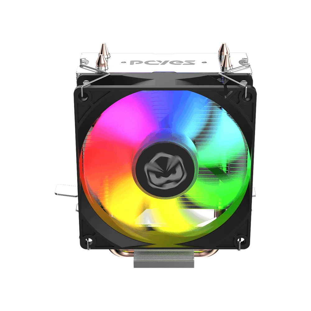 Cooler Para Processador PCyes Tundra 90 Black Vulcan LED Rainbow Tdp 115w - Actbka90