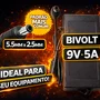 Carregador 9v 5a Alta Potência Plug 5.5x2.1mm
