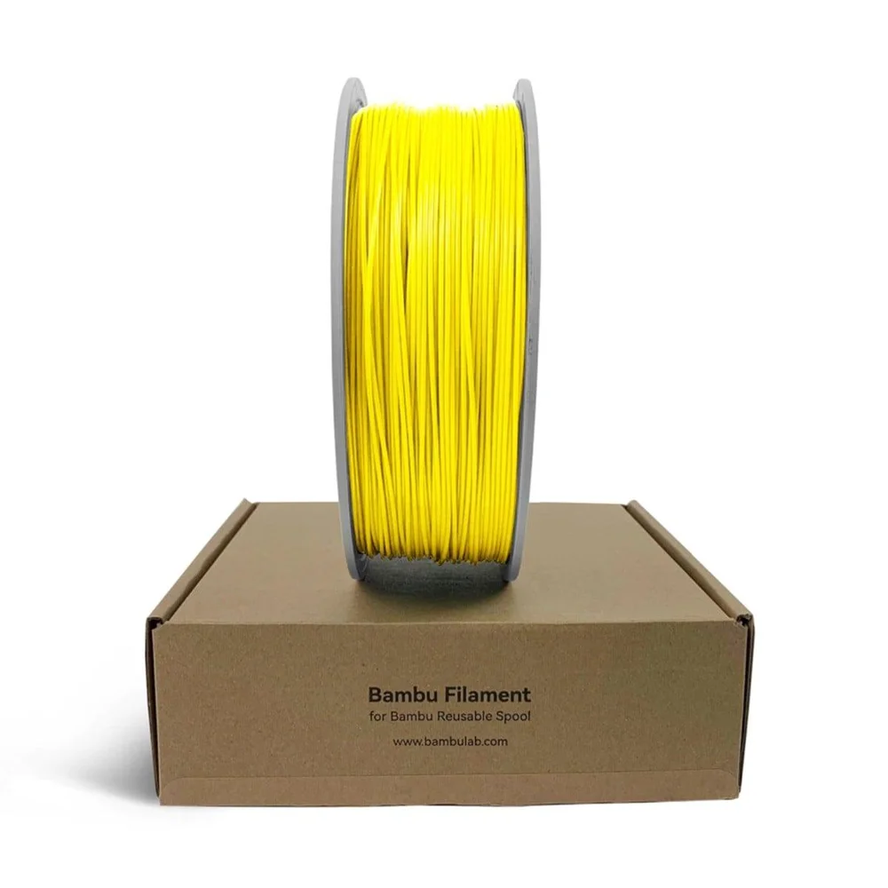 Imagem 2 de 4 do produto Filamento Bambu Lab Pla Basic, 1,75mm, 1kg, Amarelo, Com Carretel Reutilizável, A00-y0-1.75-1000-spl