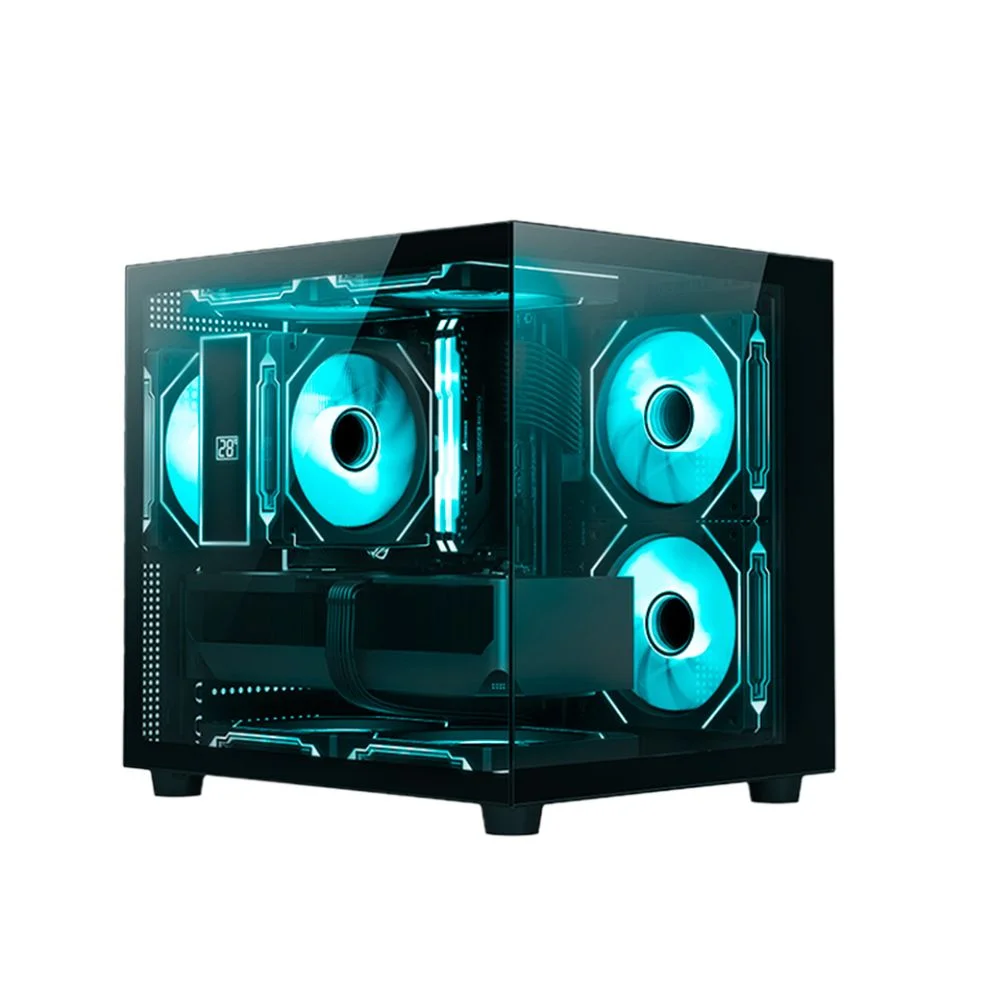 Imagem 2 de 5 do produto Gabinete Gamer Aquário C3tech Mt-g720bk - Vidro Temperado - Até 7 Fans - Micro Atx - Preto