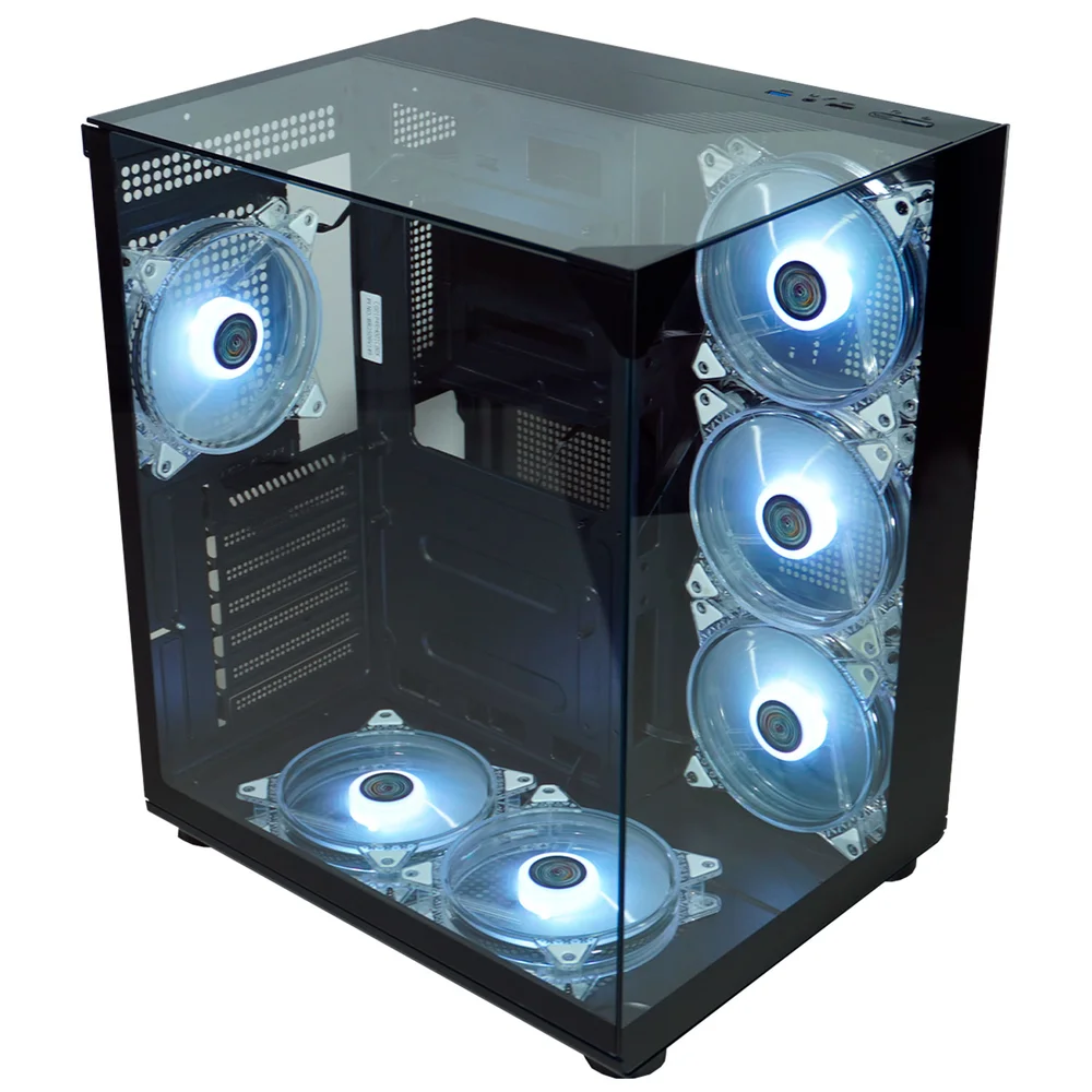 Imagem 3 de 5 do produto Gabinete Gamer Aquário K-mex Cg-01p4 - Vidro Temperado - Micro Atx - Preto - Cg01p4rh001cbox