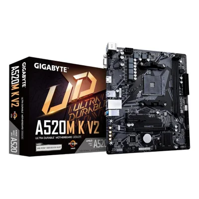 Gigabyte A520m K V2 (am4 - Ddr4 5100 O.c) - Chipset Amd A520 - Usb 3.2 - Slot M.2 - Micro Atx