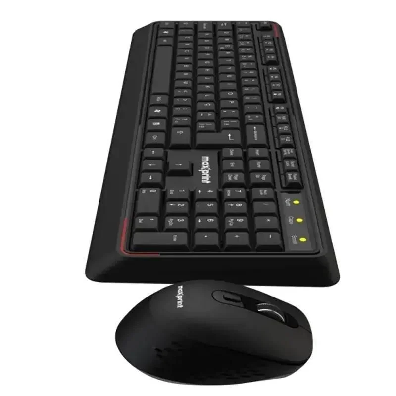 Imagem 2 de 3 do produto Kit Teclado E Mouse Sem Fio Maxprint Cw2000 - Abnt2 - Ergonômico - 1600dpi - Preto