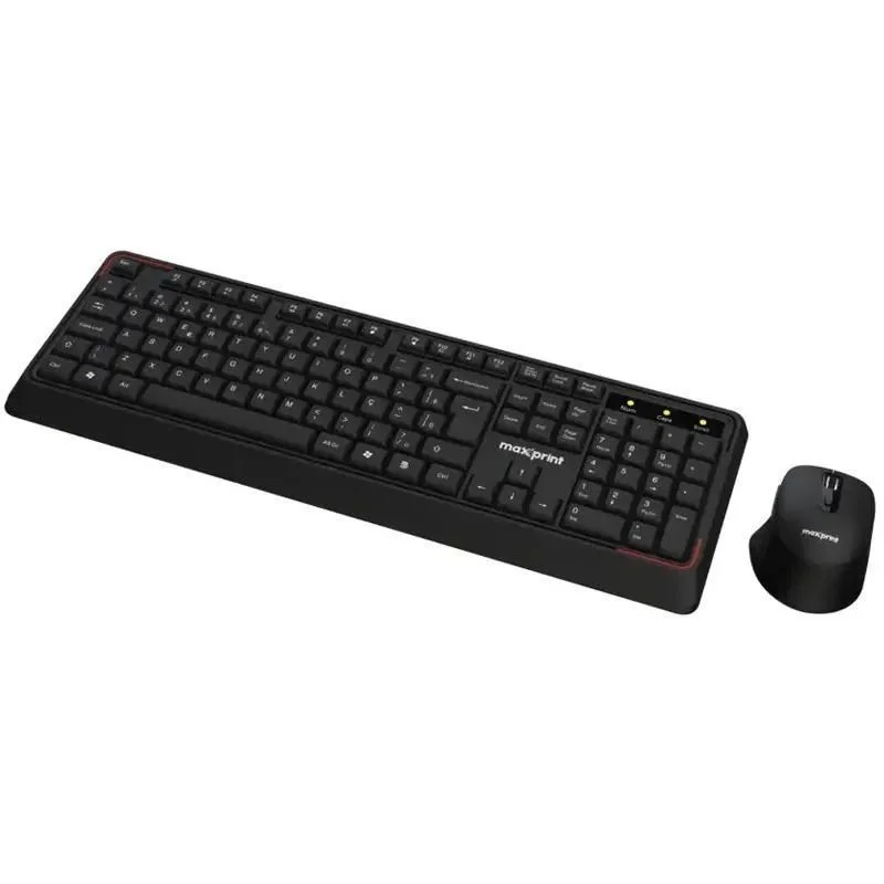 Imagem 3 de 3 do produto Kit Teclado E Mouse Sem Fio Maxprint Cw2000 - Abnt2 - Ergonômico - 1600dpi - Preto
