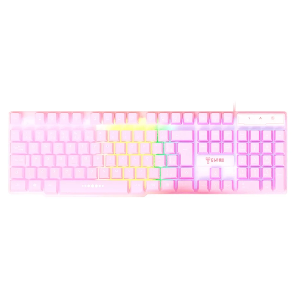 Imagem 3 de 5 do produto Kit Gamer Rosa - Teclado, Mouse, Mousepad E Headset