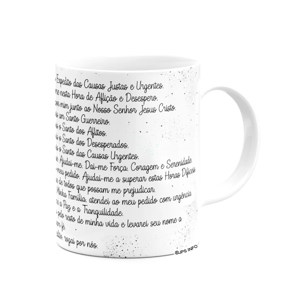 Imagem 3 de 3 do produto Caneca Religiosa Orações - Santo Expedito - 325ml