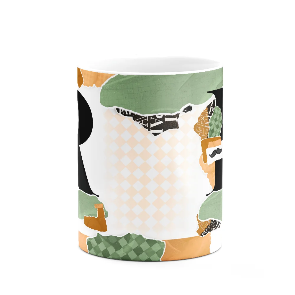 Imagem 2 de 3 do produto Caneca Do Pai - Inicial Do Nome Letra R - Bg-green