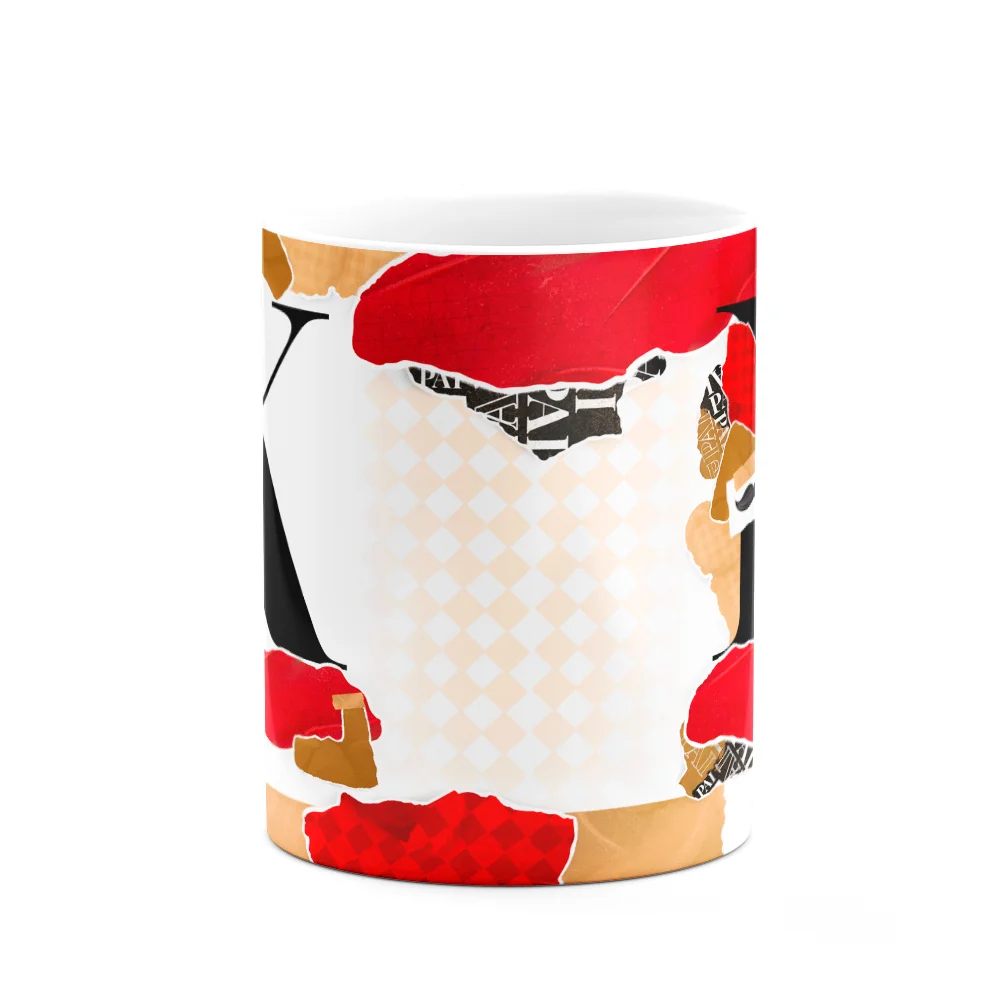 Imagem 2 de 3 do produto Caneca Do Pai - Inicial Do Nome Letra K - Bg-red