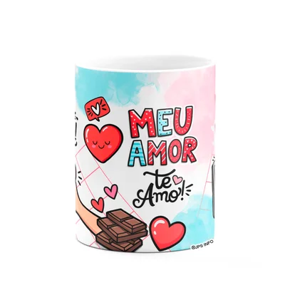 Caneca Namorados - My Chush - Meu Amor - Meu Par — foto 2