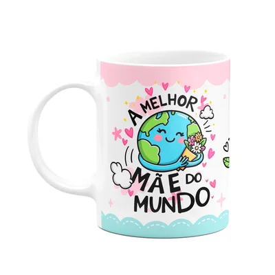 Caneca Mães - Mãe 24h Por Dia - Mãe Que Ama Café! - M2