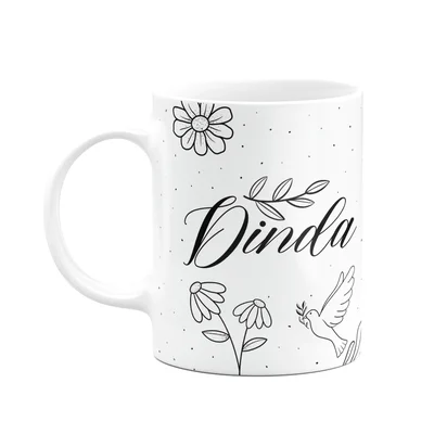 Caneca De Dindos - Dinda - M3 - 325ml Branca