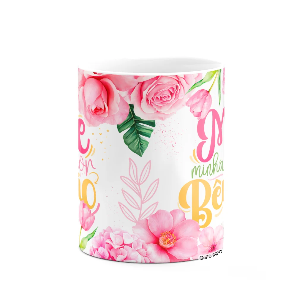 Imagem 2 de 4 do produto Caneca Floral Mães - Mãe, Minha Maior Benção - 325ml
