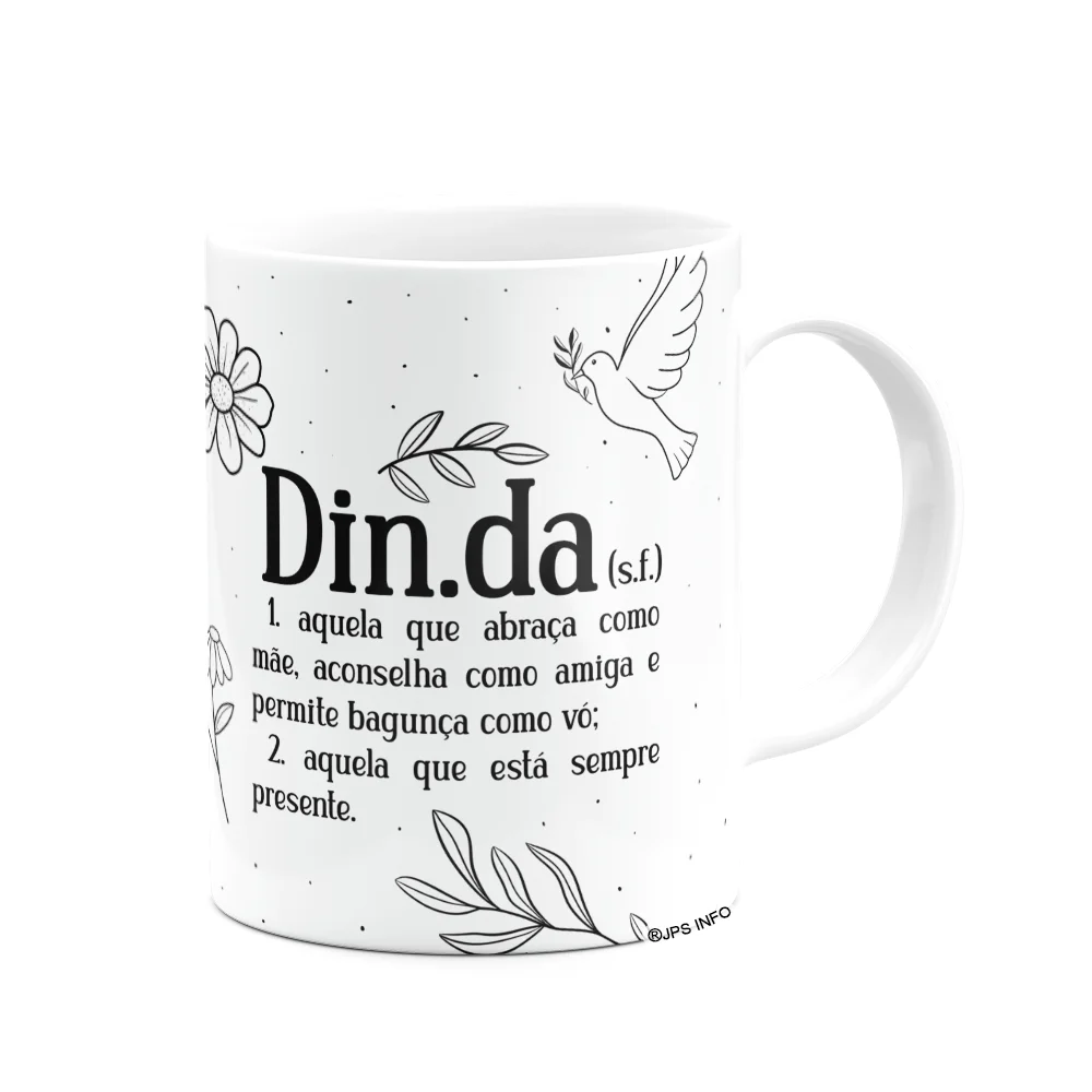 Imagem 3 de 3 do produto Caneca De Dindos - Definição De Dinda - M2 - 325ml