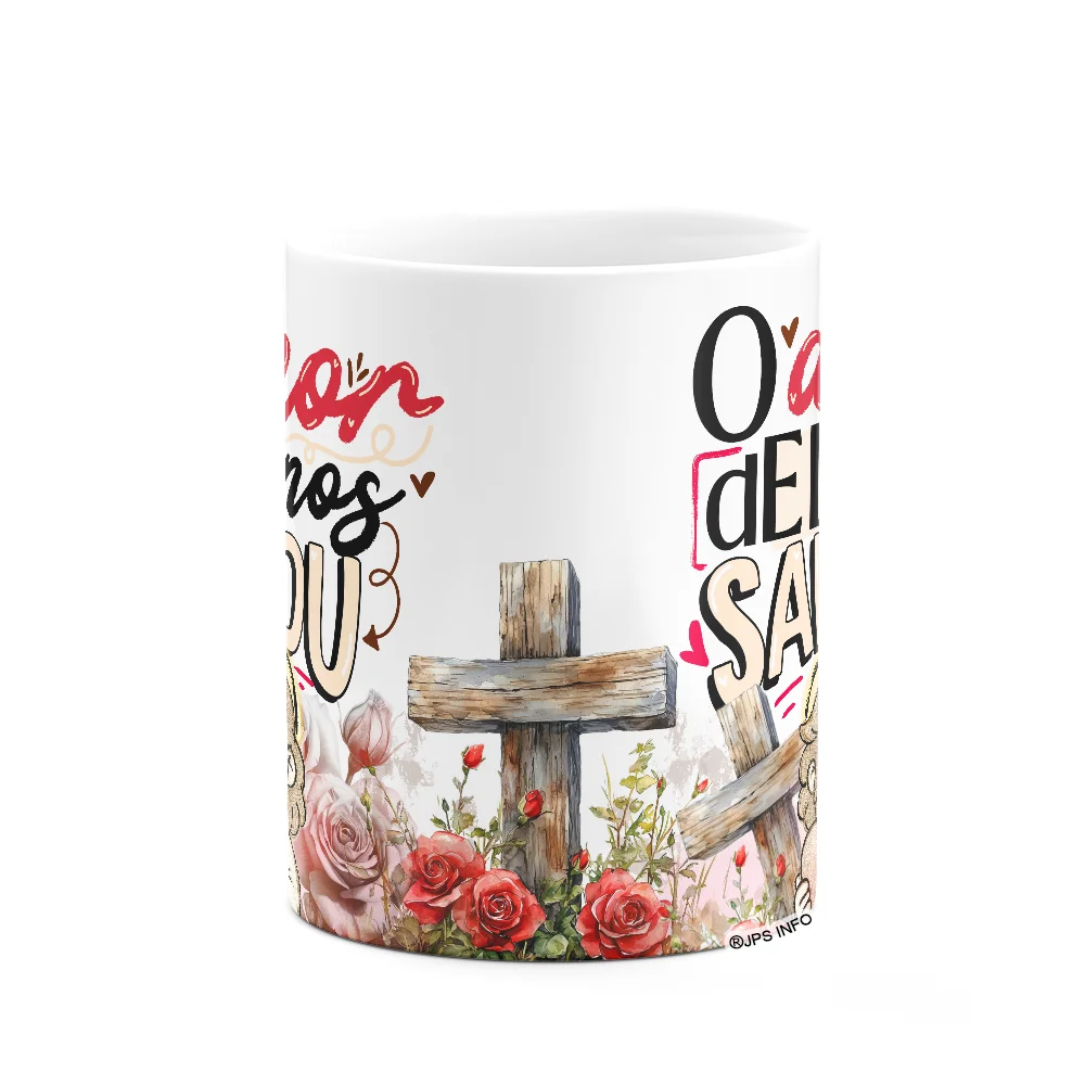 Imagem 2 de 3 do produto Caneca Da Páscoa - O Amor Dele Nos Salvou - 325ml