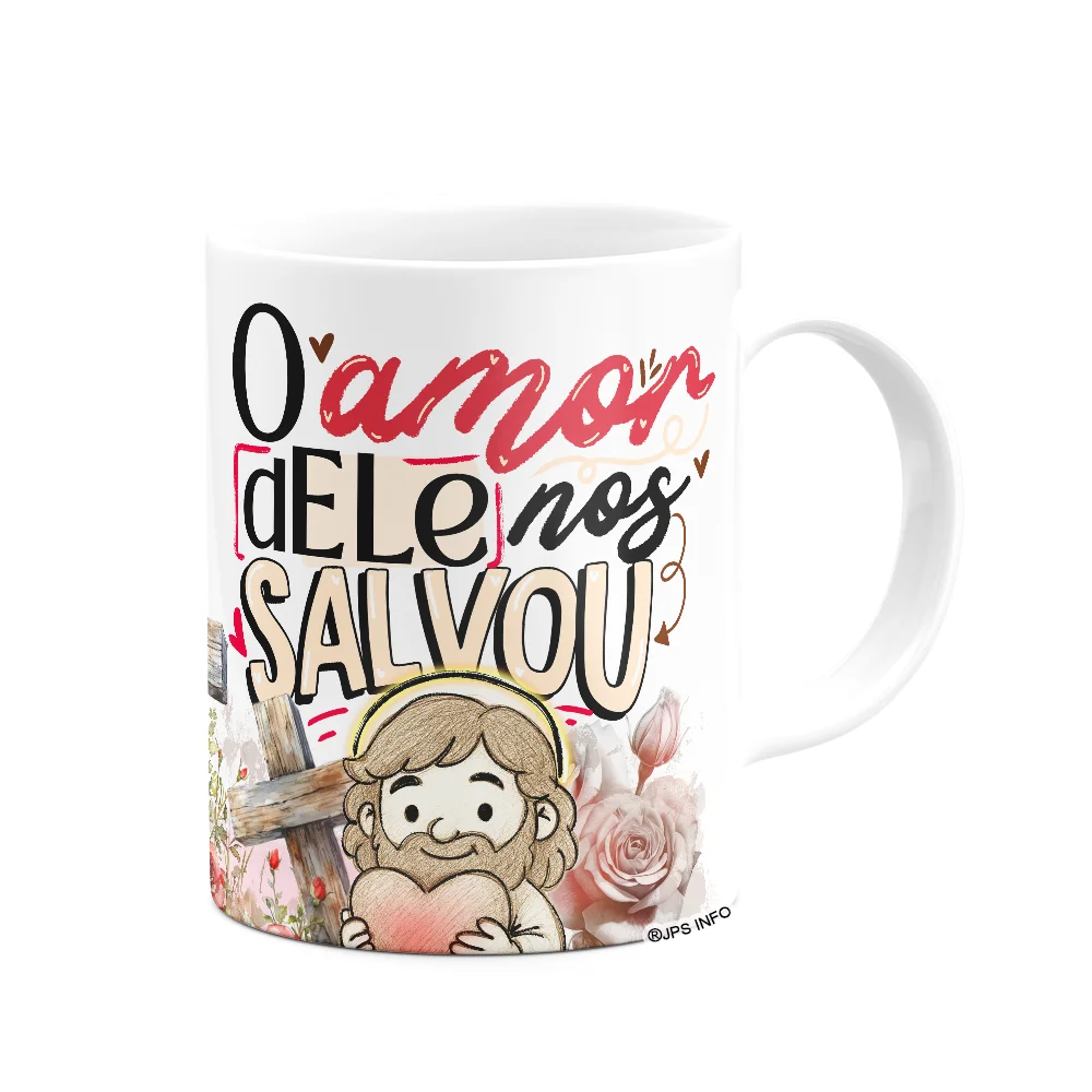 Imagem 3 de 3 do produto Caneca Da Páscoa - O Amor Dele Nos Salvou - 325ml