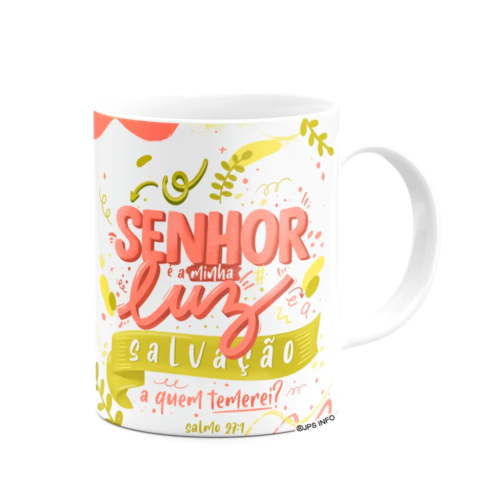 Imagem 3 de 3 do produto Caneca Religiosa Salmo 27:1 - O Senhor É A Minha Luz - M2