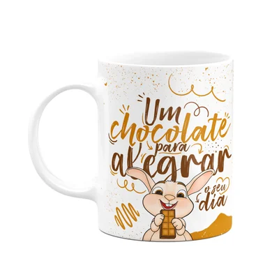 Caneca Páscoa Doce - Um Chocolate Para Alegrar O Seu Dia