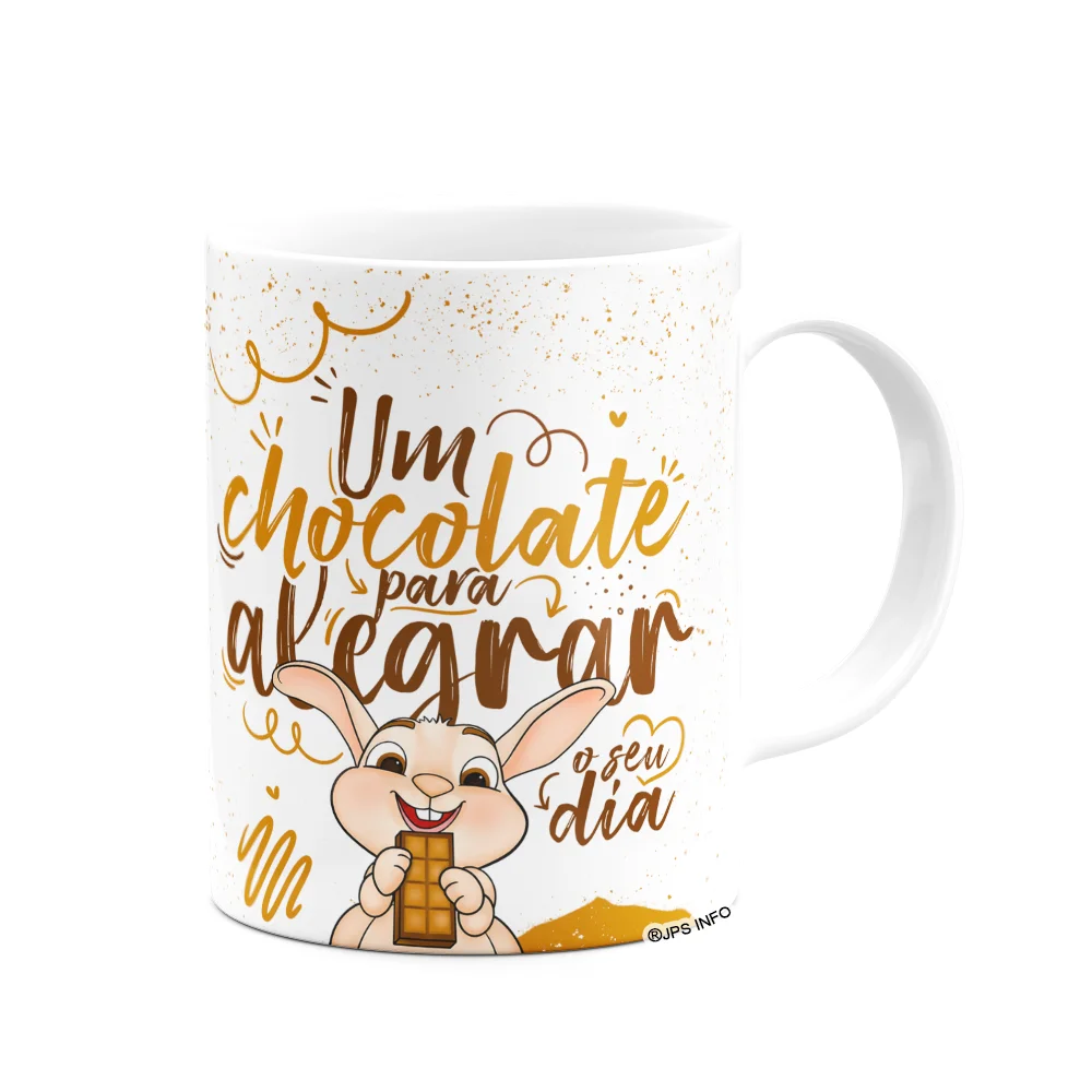 Imagem 3 de 3 do produto Caneca Páscoa Doce - Um Chocolate Para Alegrar O Seu Dia