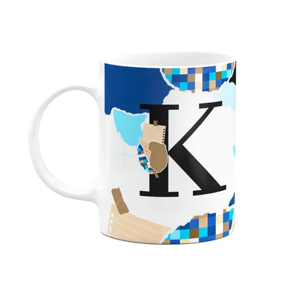 Caneca Professores - Inicial Do Nome Letra K- 325ml