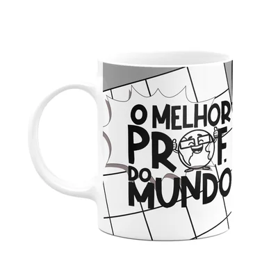 Caneca Professores - O Melhor Prof Do Mundo - Bg-grey