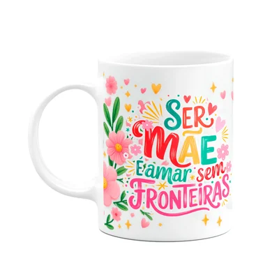 Caneca Mães - Ser Mãe, É Amar Sem Fronteiras