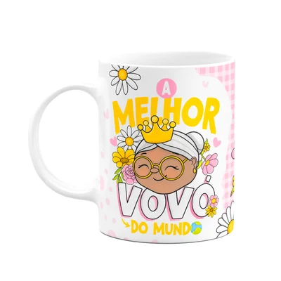 Caneca Dos Avós - A Melhor Vovó Do Mundo - M2 - 325ml